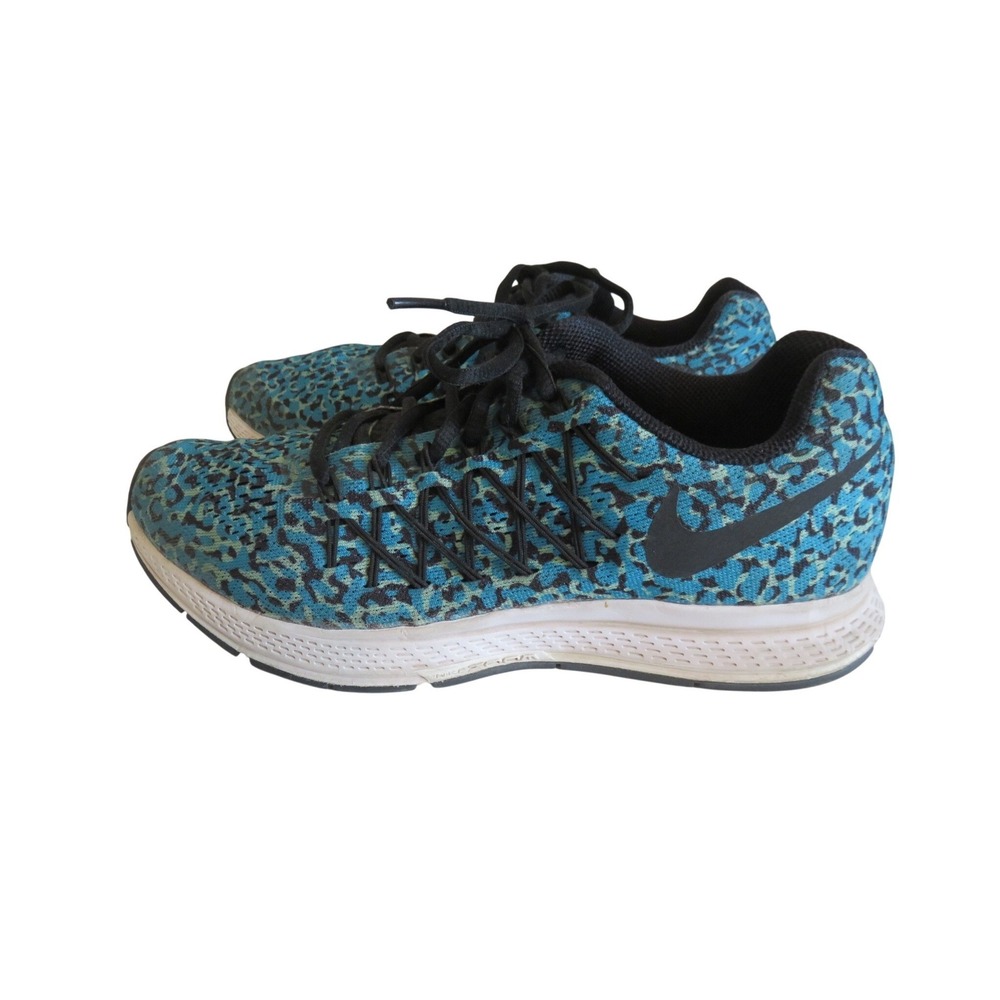 Nike Air Zoom Pegasus 32 Women's‎ Running Shoes Teal Leopard Print Size 7.5 - Picture 4 of 10